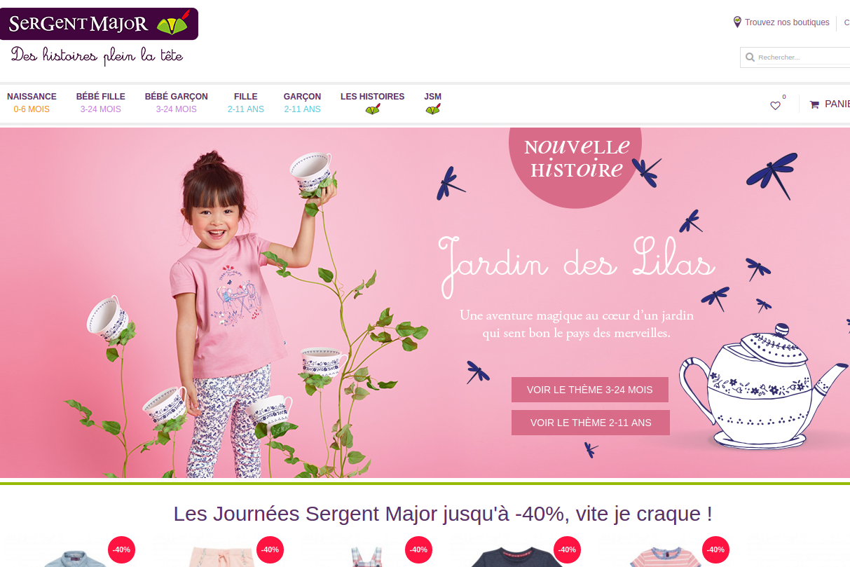 Screenshot of sergent major website